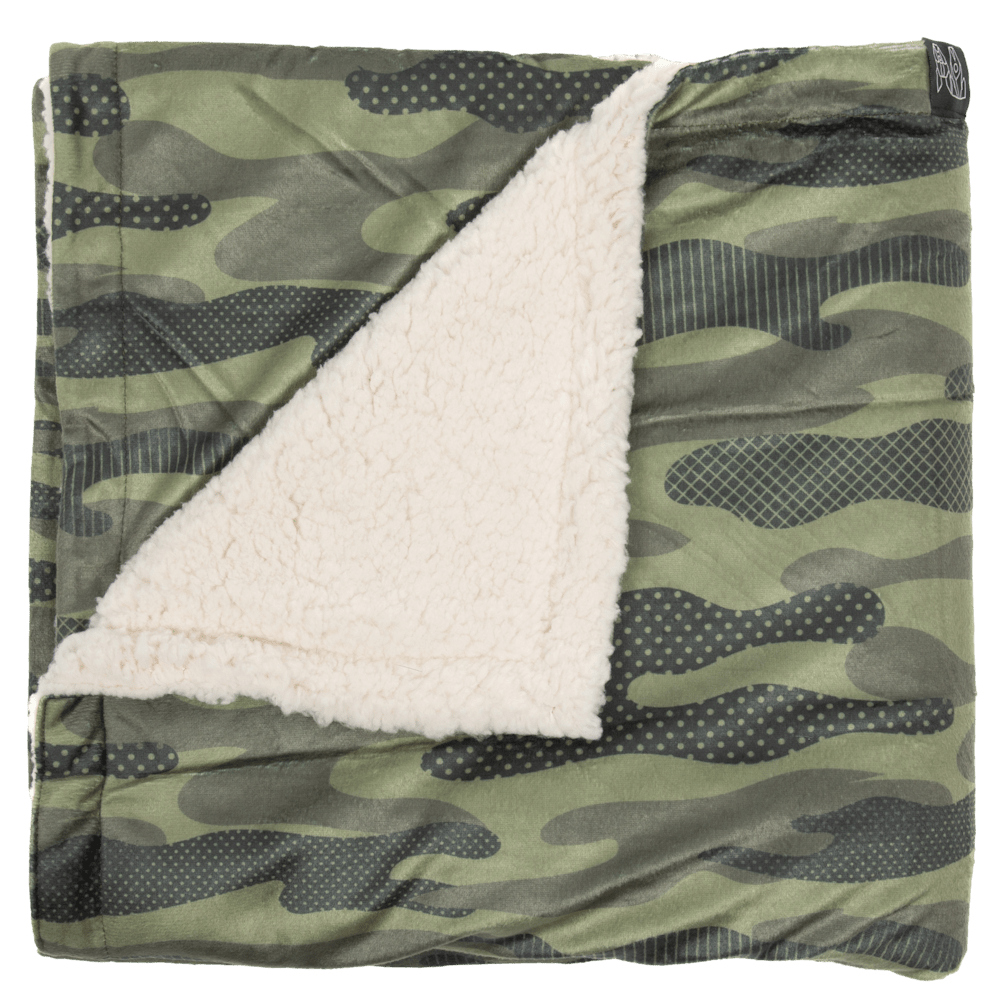 Big & Little Dogs Camouflaged Plush Pet Blanket - Blankets from Big & Little Dogs at DoggyTopia