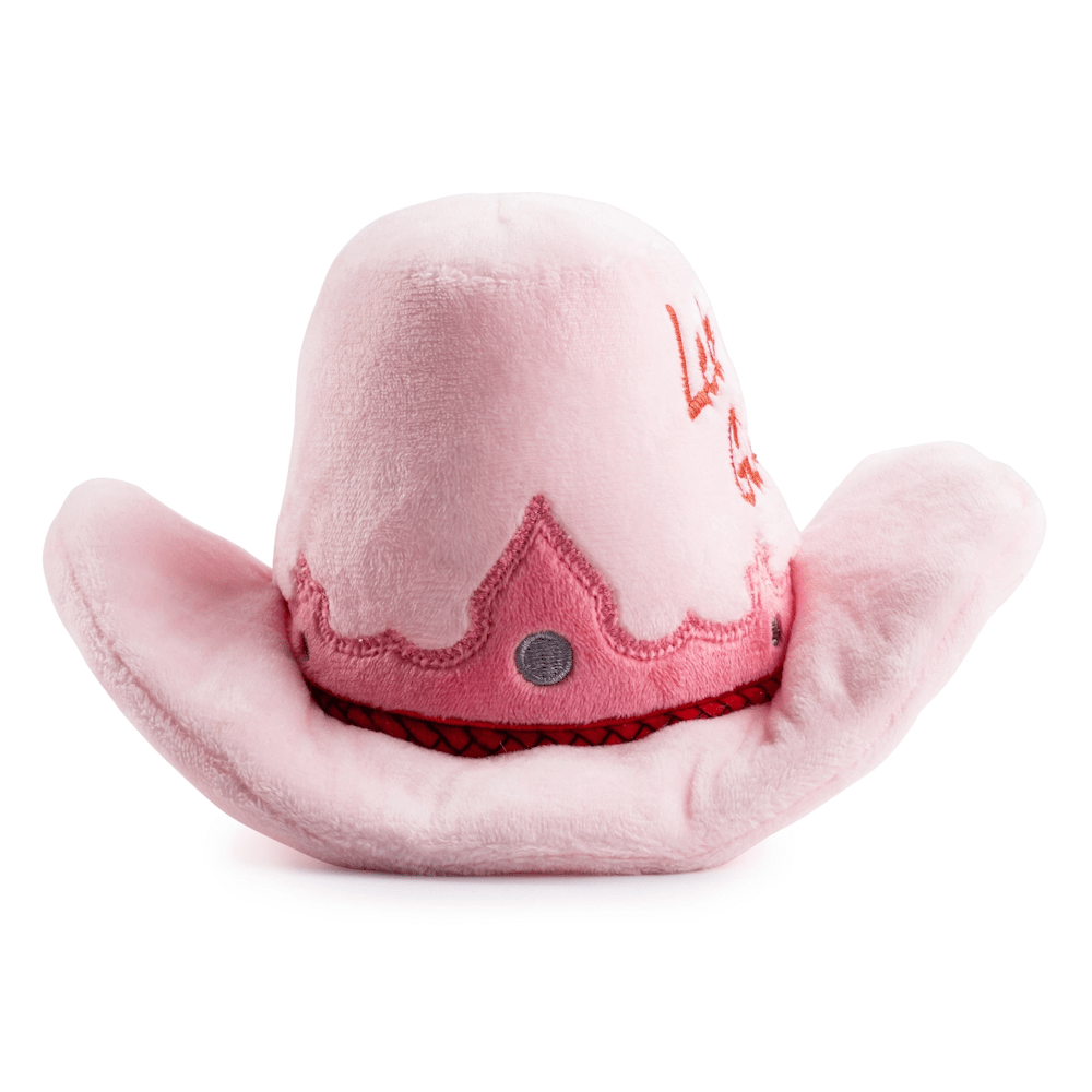 Pink Cowgirl Hat Dog Toy - Designer Toys from Haute Diggity Dog at DoggyTopia