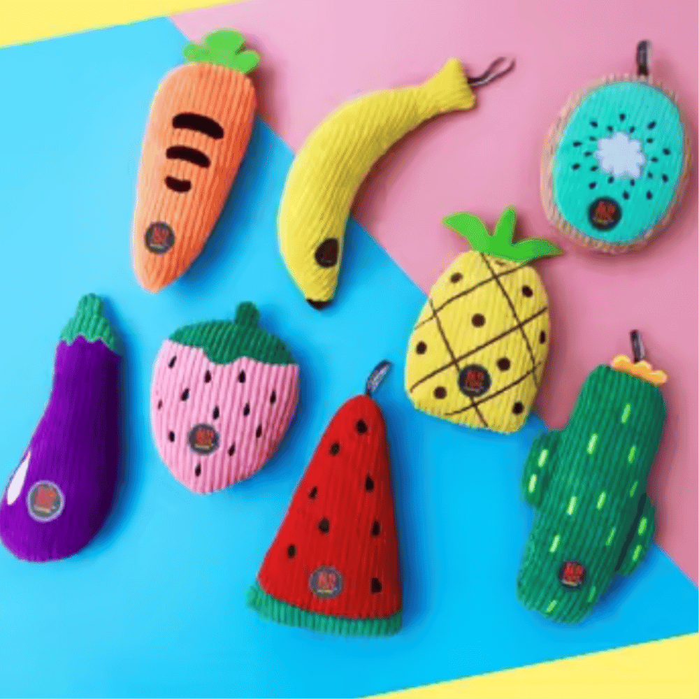 Watermelon Slice Plush Dog Toy - Plush Toys from . at DoggyTopia