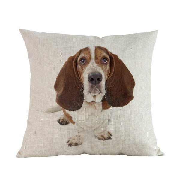 Basset Hound Throw Cushion - Cushions from Sale at DoggyTopia