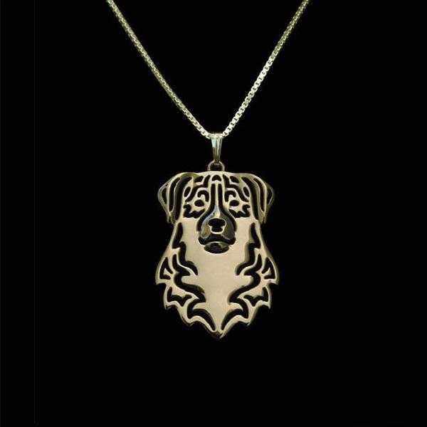 Dog Pendant Necklace - Australian Shepherd - Necklaces from . at DoggyTopia