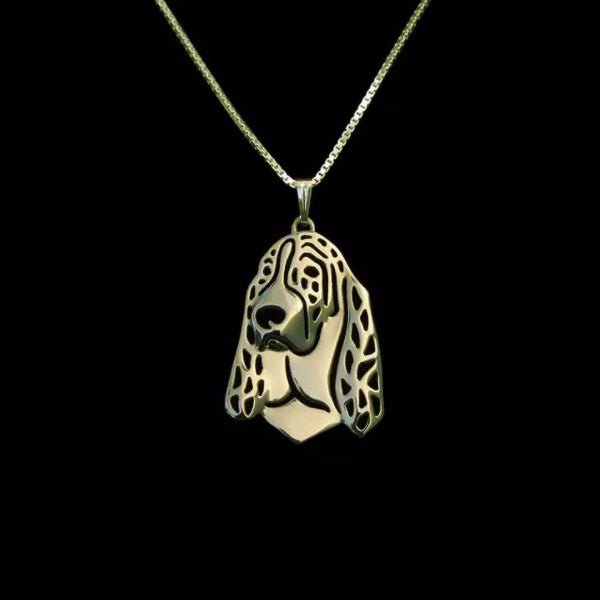 Dog Pendant Necklace - Basset Hound - Necklaces from . at DoggyTopia
