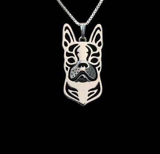 Dog Pendant Necklace - Boston Terrier - Necklaces from . at DoggyTopia