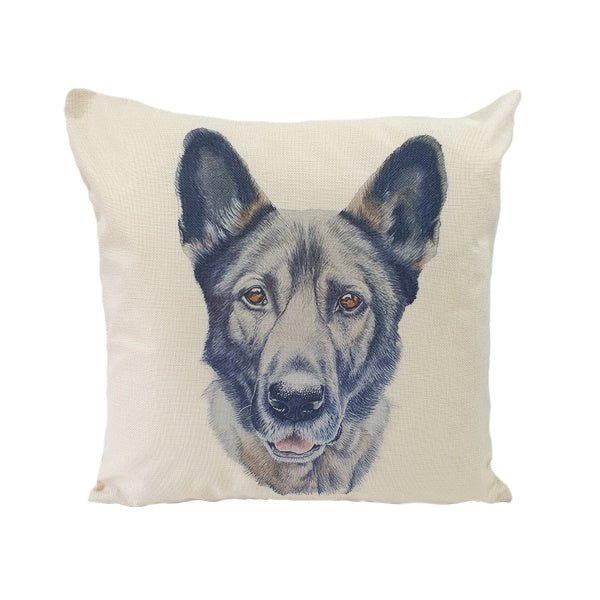 German Shepherd Portrait Throw Cushion - Cushions from Sale at DoggyTopia