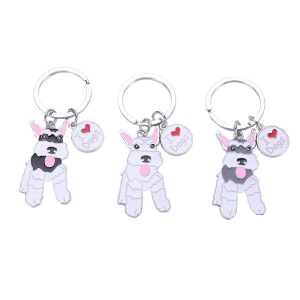 Schnauzer Standing Key Ring - Key Rings from Sale at DoggyTopia