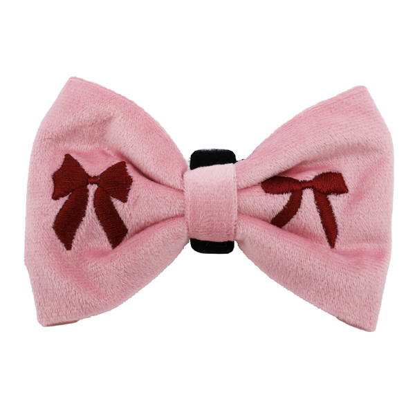 Pablo & Co Velvet Blush Bows Bow Tie