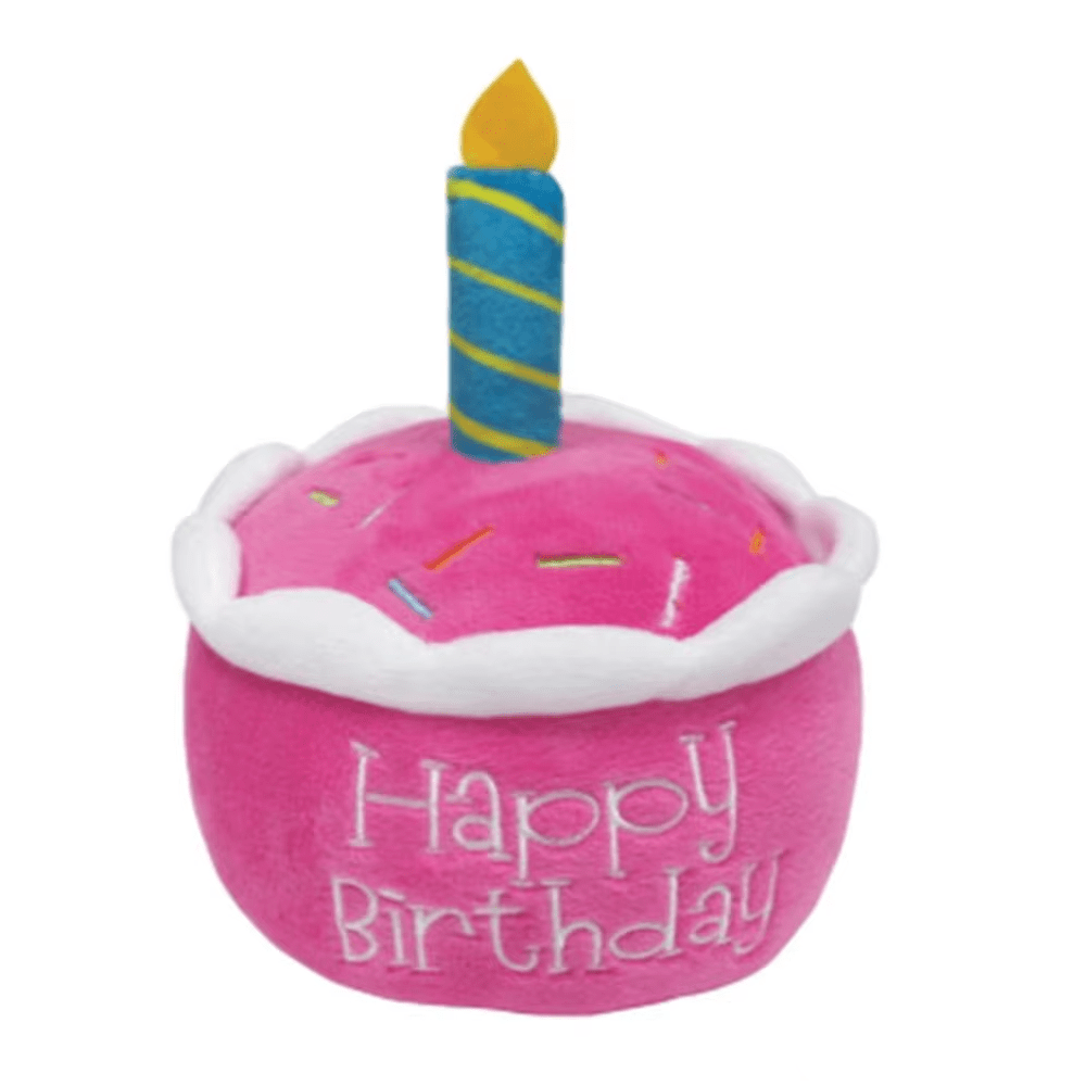 Birthday Cake Dog Toy - Pink - Designer Toys from . at DoggyTopia