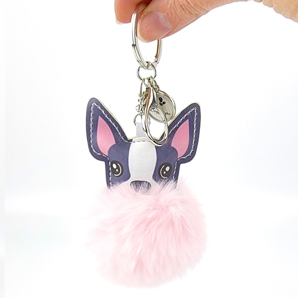 French Bulldog Pom Pom Key Ring - Key Rings from Sale at DoggyTopia