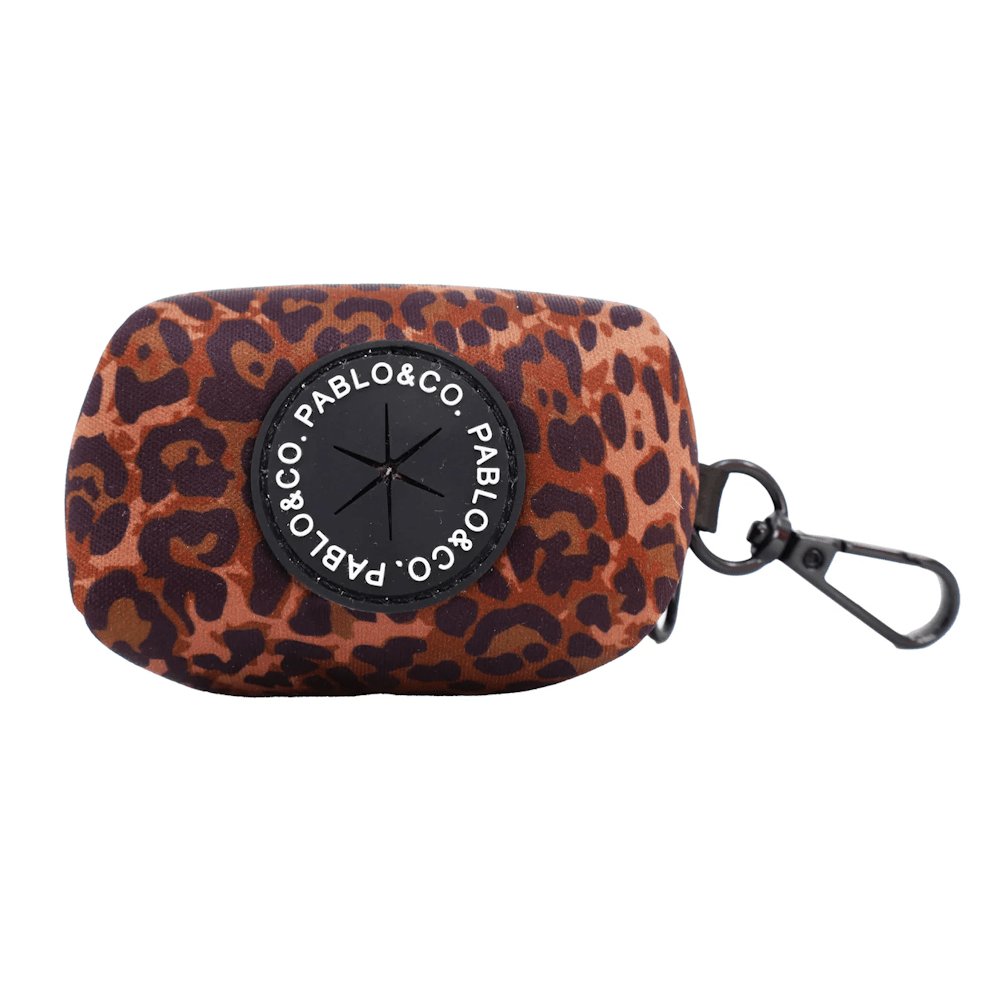 Pablo & Co Leopard Poop Bag Holder - Poop Bag Holders from Pablo & Co at DoggyTopia