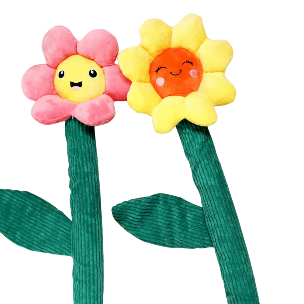 Pink Daisy Flower Dog Toy - Plush Toys from . at DoggyTopia