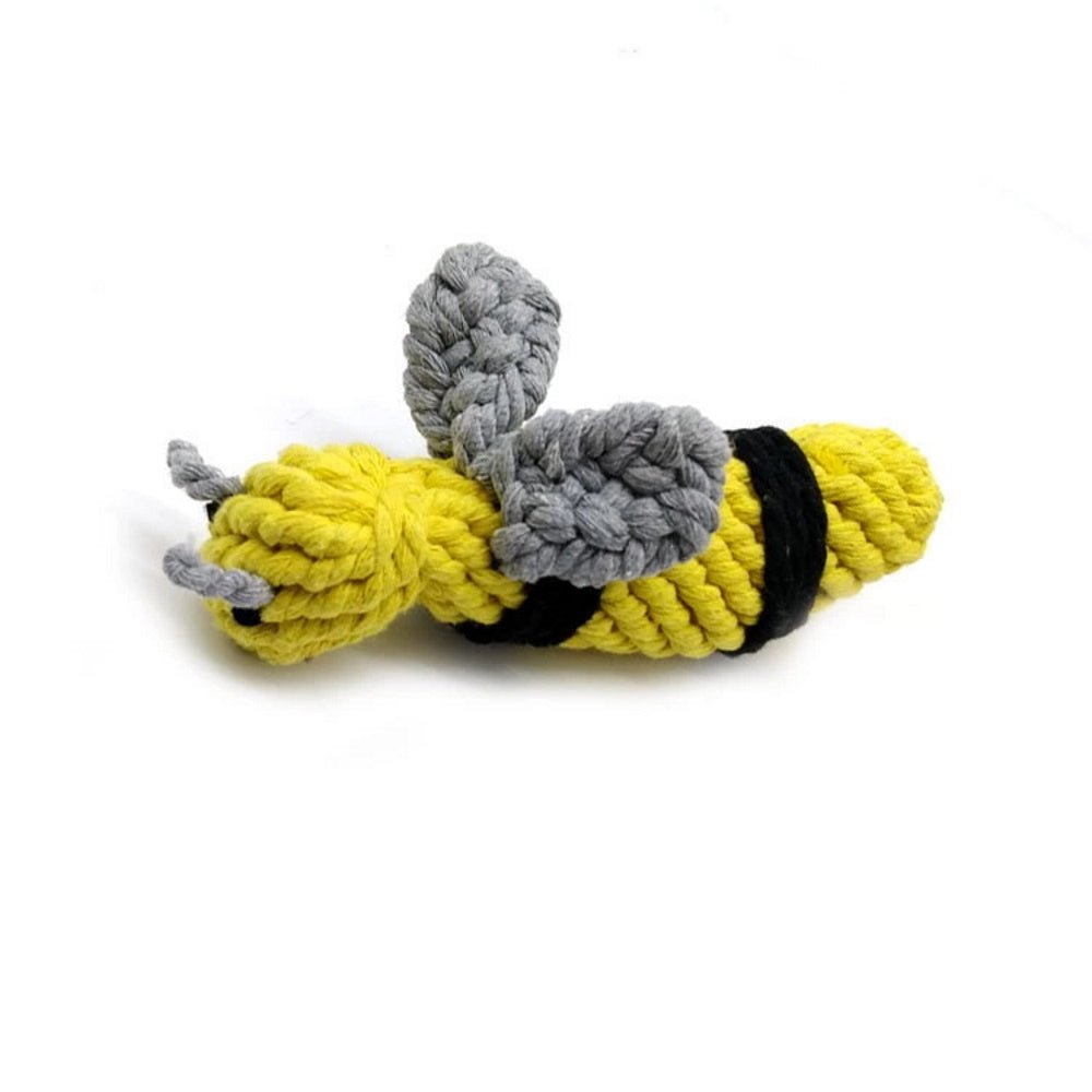Bee Rope Dog Toy - Rope Toys from . at DoggyTopia