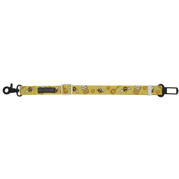 Big & Little Dog Car Seat Restraint: Bee - Hiving - Car Seat Belts from Big & Little Dogs at DoggyTopia