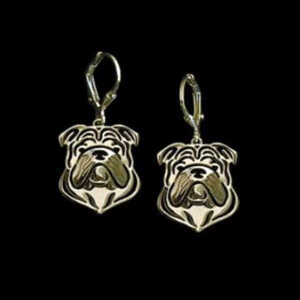 Dog Earrings - Bulldog - Earrings from . at DoggyTopia