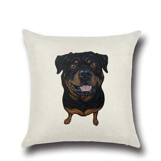Rottweiler Throw Cushion - Cushions from Sale at DoggyTopia