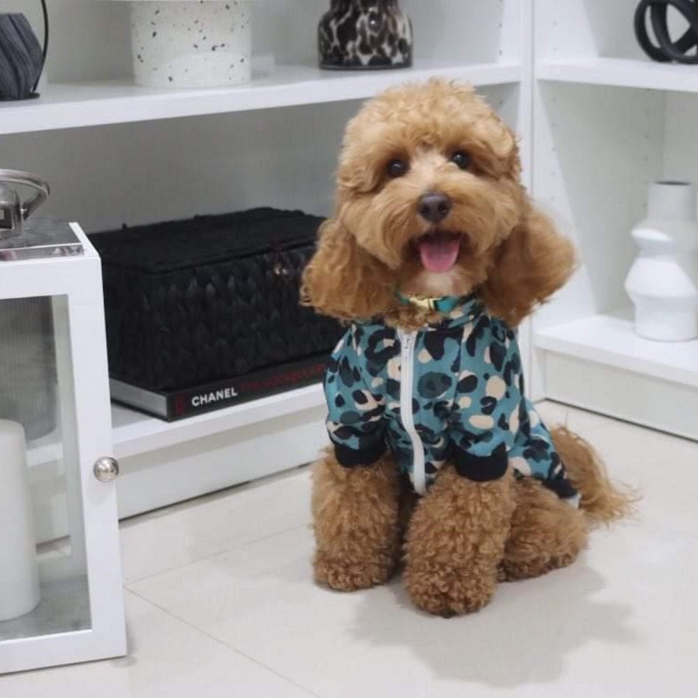 Spot On Leopard Zip Hoodie - Hoodies from Sale at DoggyTopia